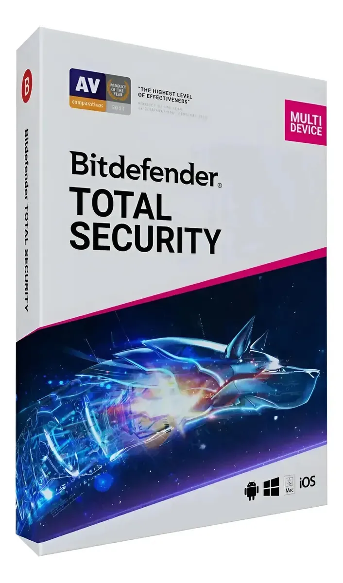 Antivírus Bitdefender Total Security 10 dispositivos por 1 ano