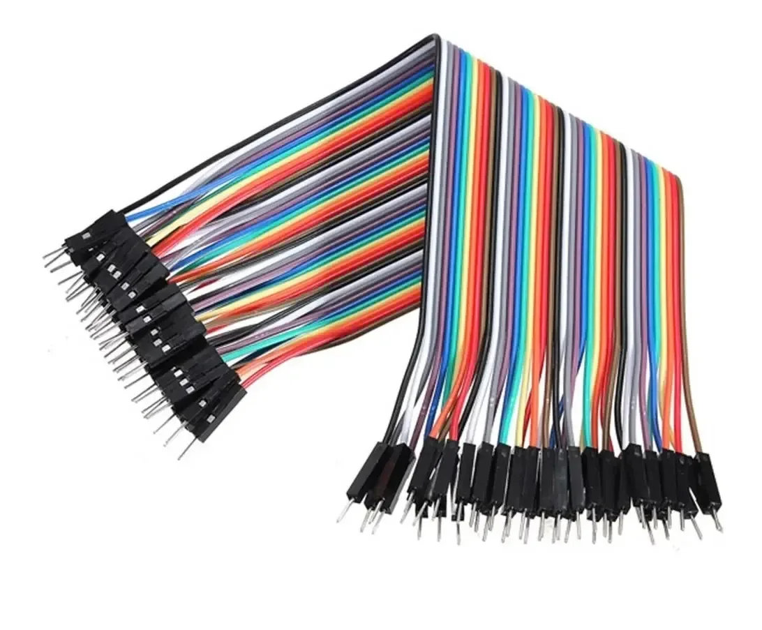 3 cabos para protoboard macho/macho de 20 cm compatíveis com Arduino