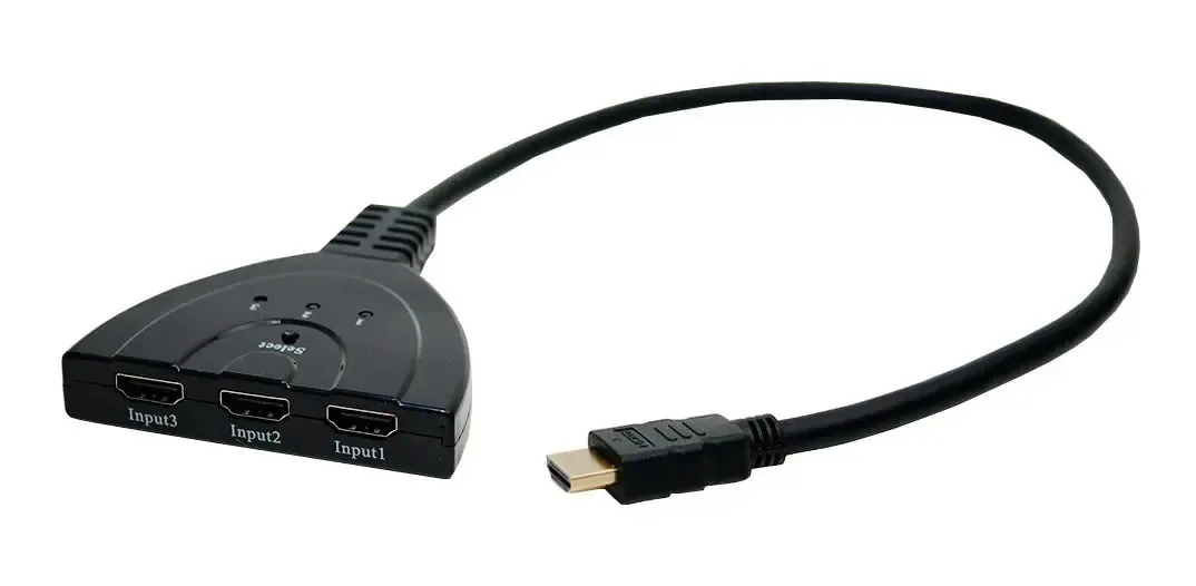 Interruptor HDMI de 3 entradas e 1 cabo de saída Console de PC Full Hd
