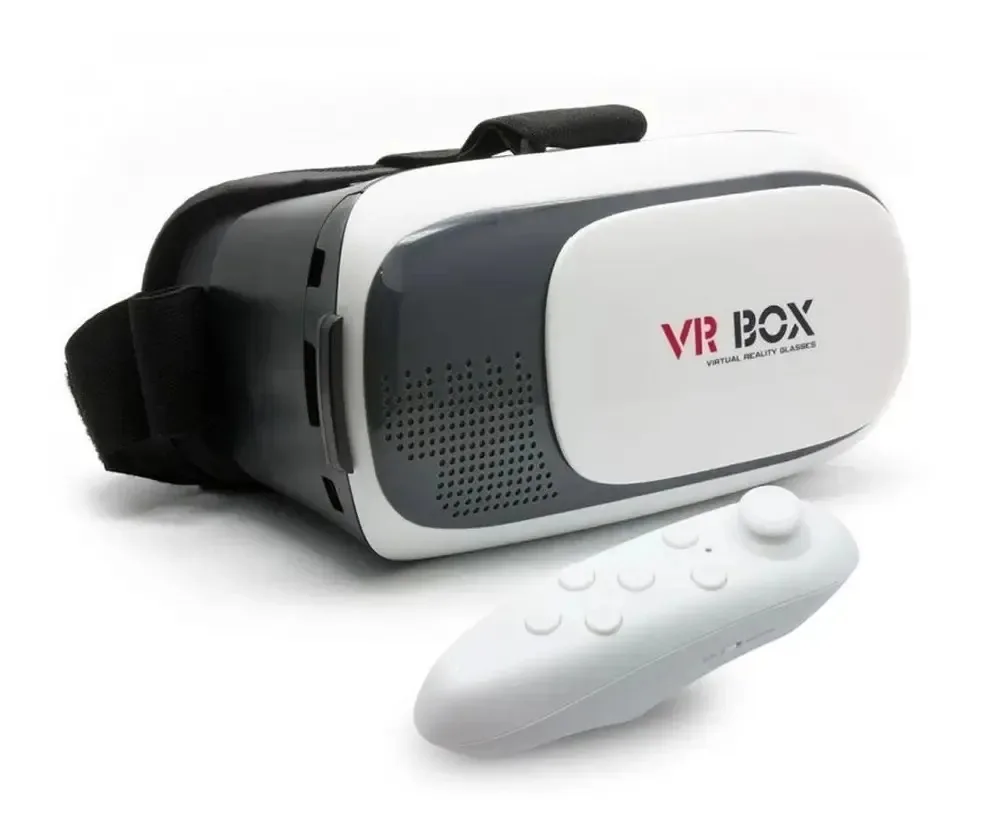 Óculos de realidade virtual 3D VR Box 2 e joystick Bluetooth