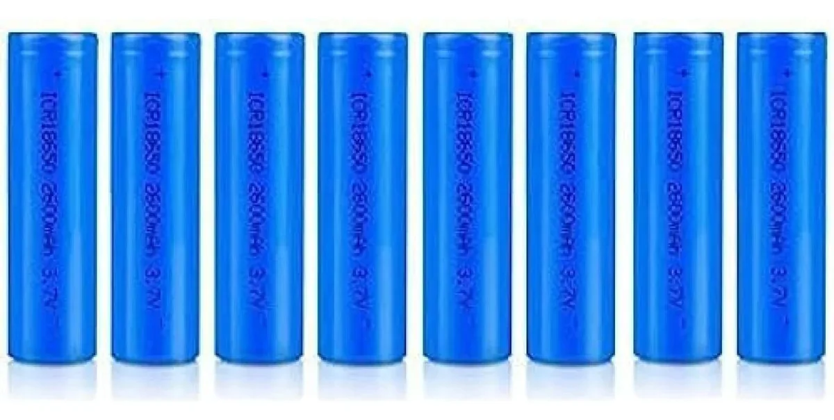 Baterias de lítio recarregáveis Kiroja de 3,7 V 2600 mAh para luz solar externa. Última intervenção, campainhas, carros de controle remoto, lanternas LED (parte superior plana, 8 unidades)