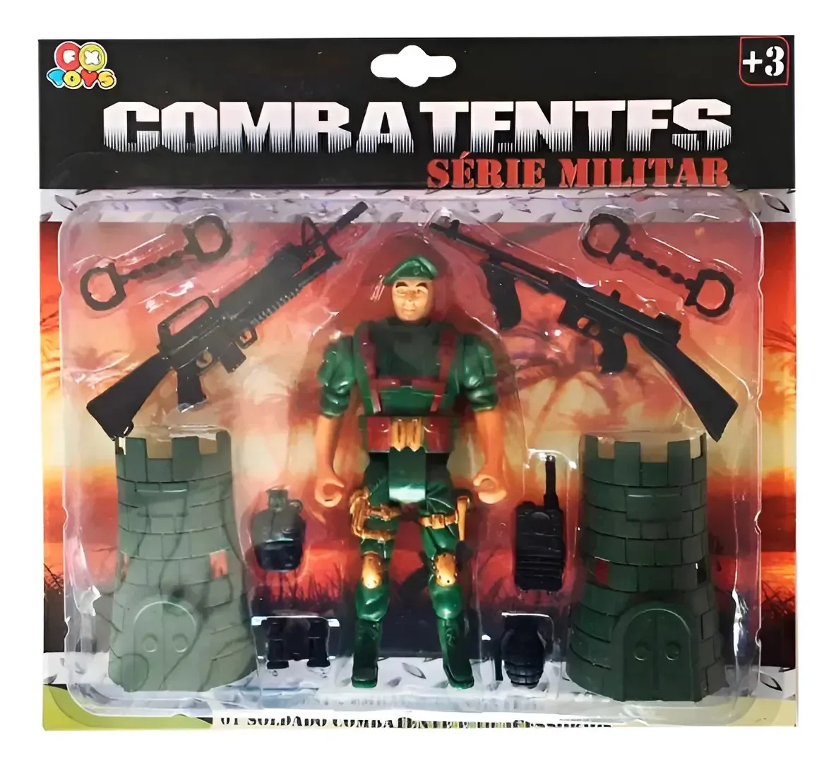 Kit Serie Combatentes Militar Soldado E 10 Acessórios