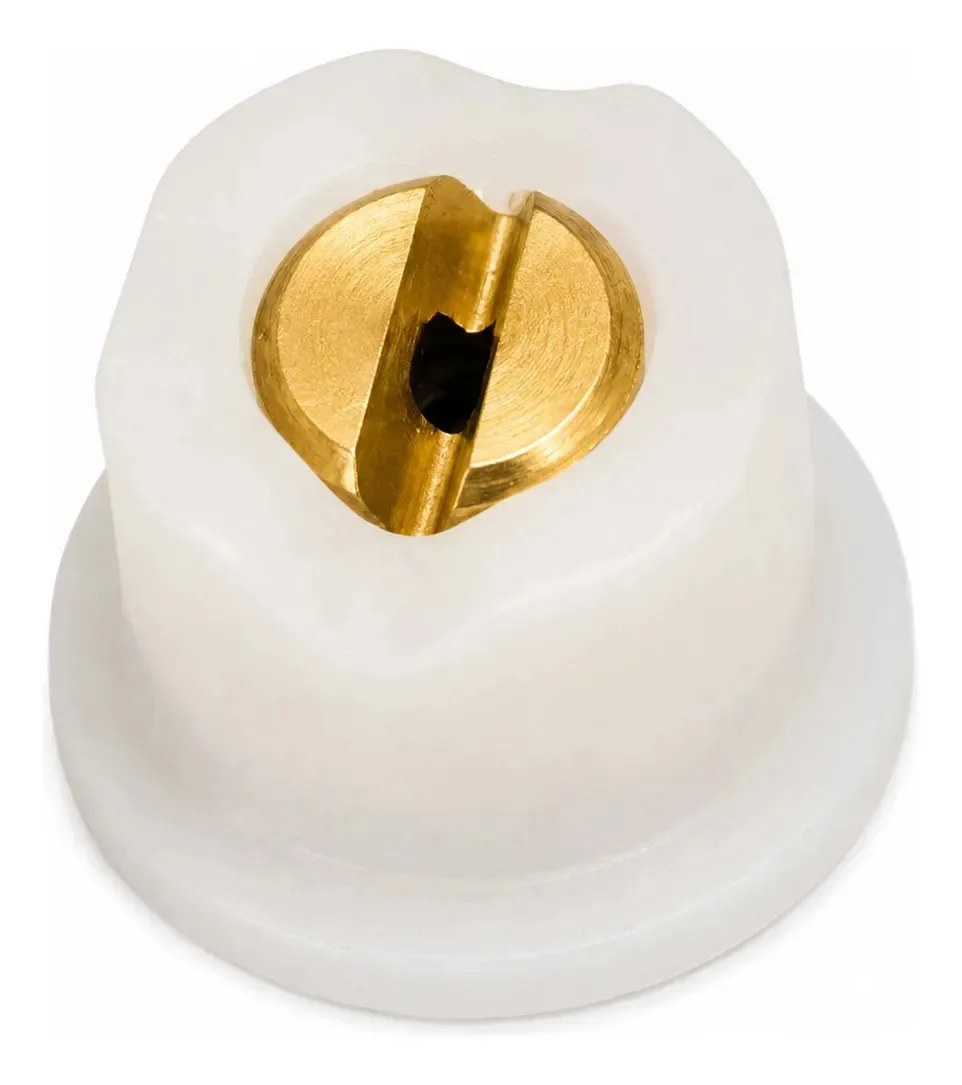 Bico P/ Pulverização Leque Simples Ponta Em Latão Universal Branco