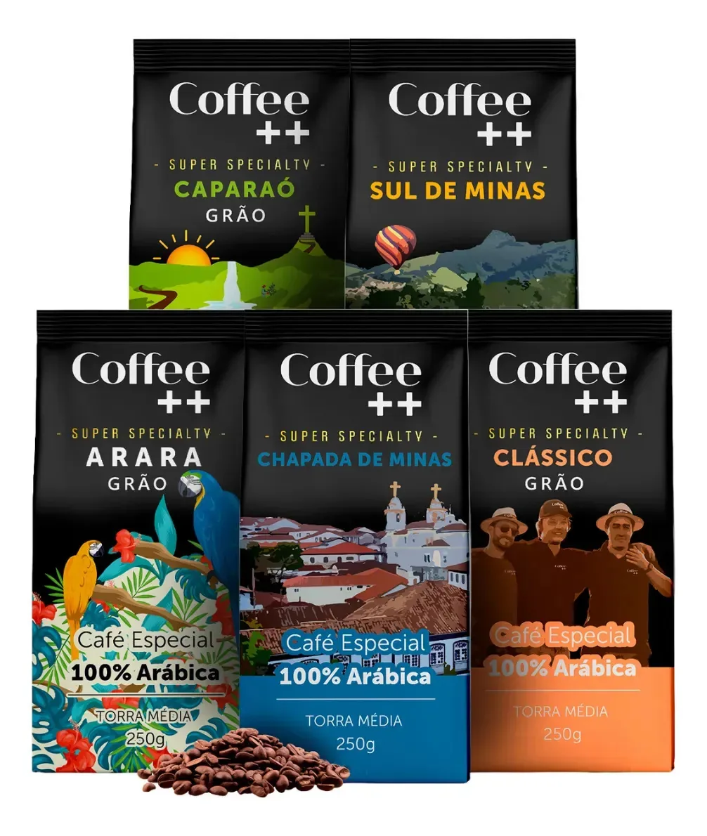 Kit Café Especial Família Caparaó Grãos 5x250g Coffee++
