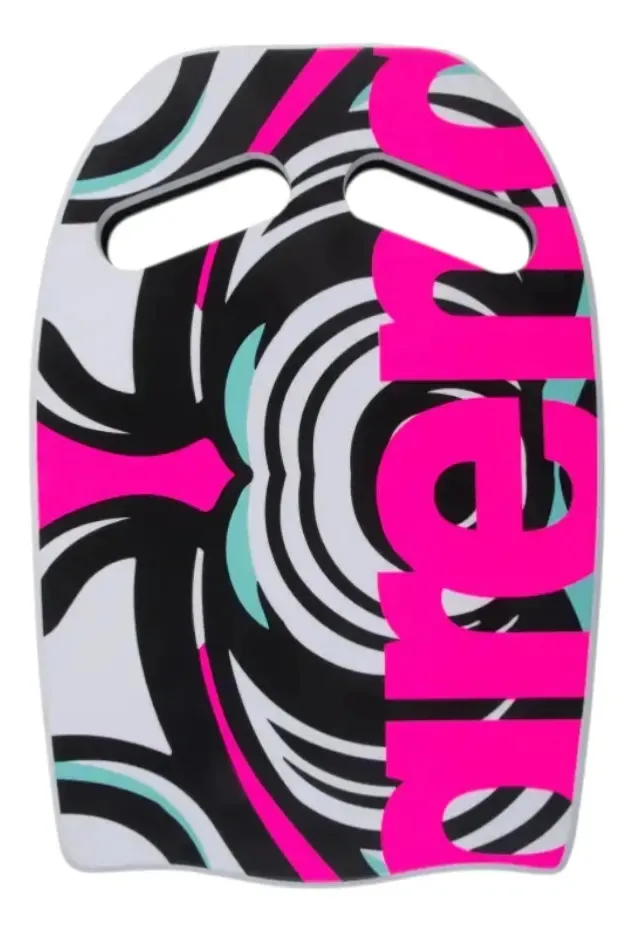 Prancha de natação Arena Printed Kickboard rosa/preta