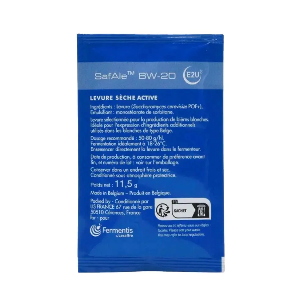 Fermento Levedura SafAle BW-20 - 11,5g