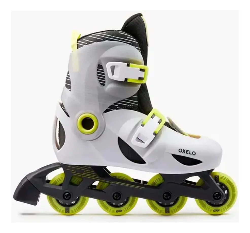 Patins In Line Infantil Play 5 Oxelo Cor Cinza Tamanho Dos Patins 32-34