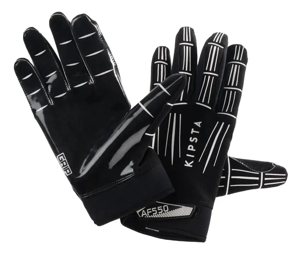 Luvas De Futebol Americano Adulto Af550 - Cor Preto Tamanho M