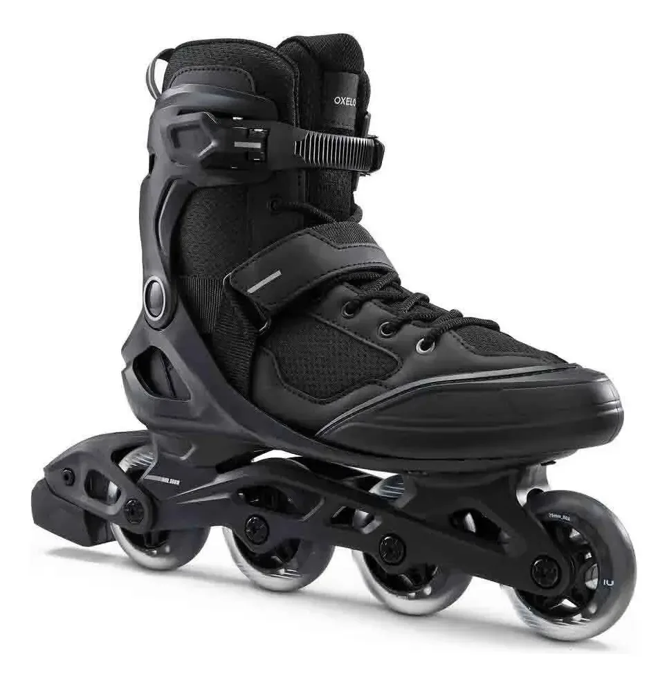 Patins Inline Masculino Fit 100 Oxelo Preto Tamanho Dos Patins 45