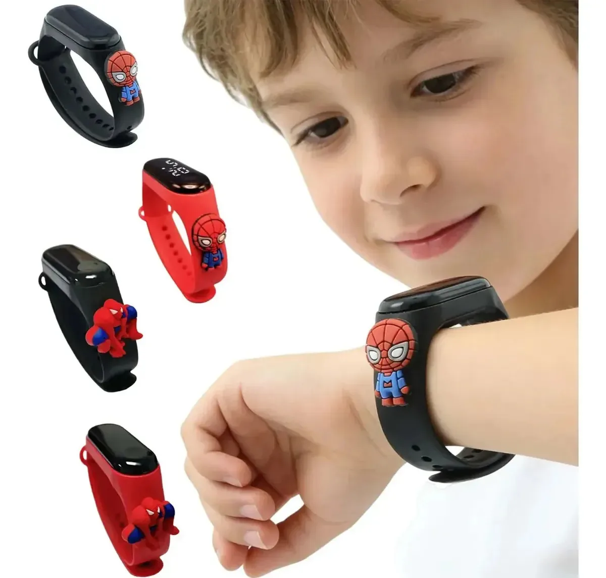 Relógio de brinquedo YDCY Relógio digital Spiderman - multicolorido