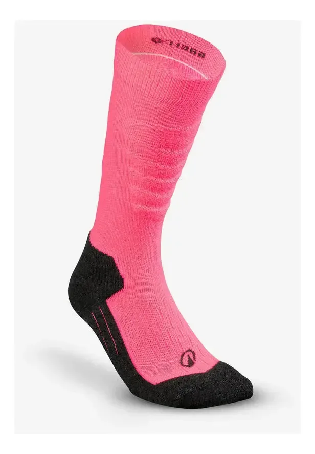 Meia Adulto De Ski E Snowboard 500 Wedze Cor Rosa Tamanho 37/40 BR