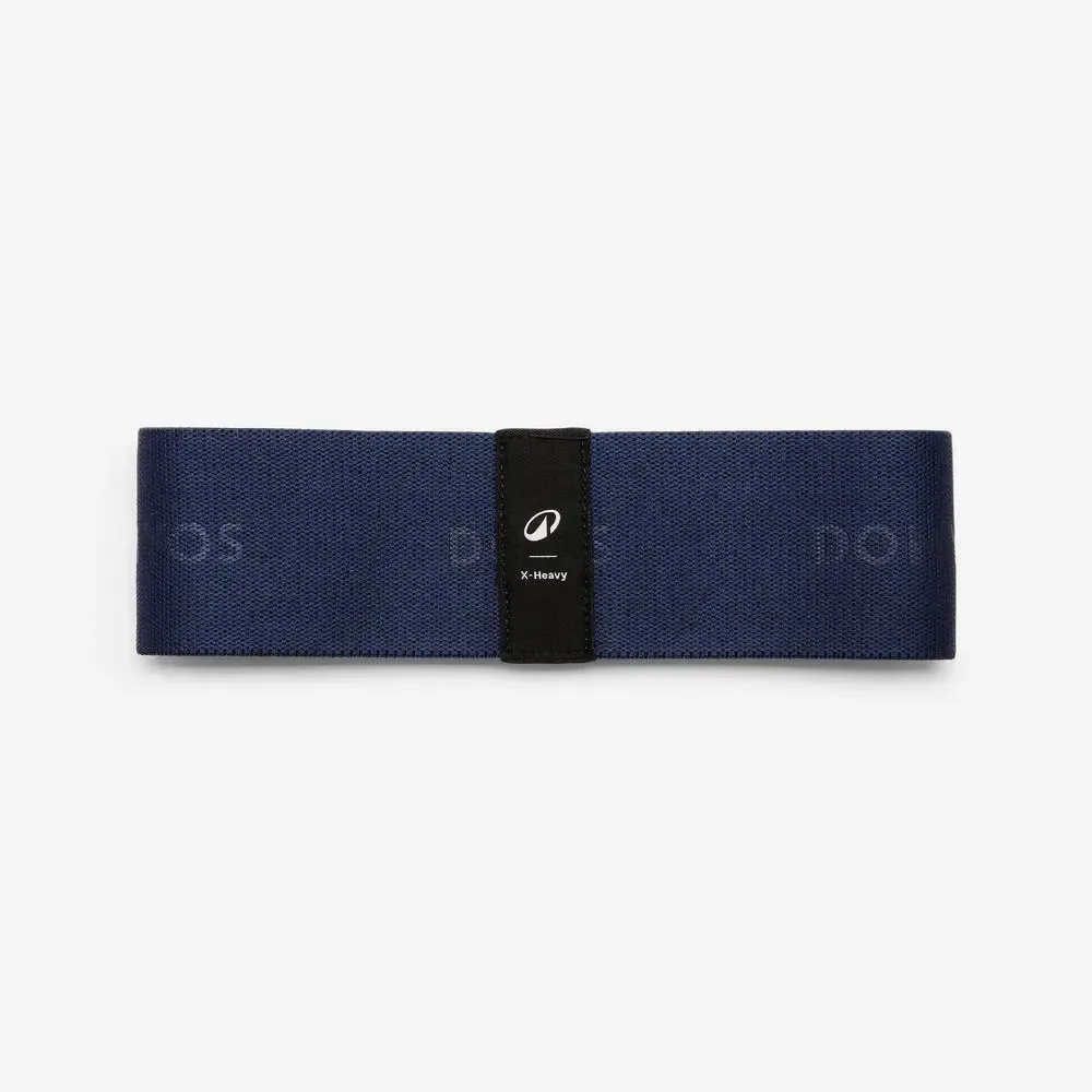 Faixa elástica têxtil azul para fitness
