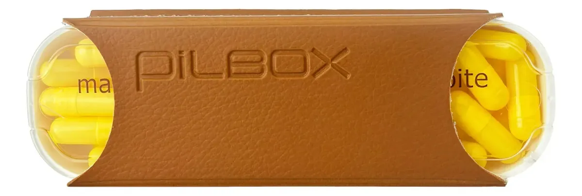 Porta Comprimidos Pilbox® Maxi Unit Cor Castanho