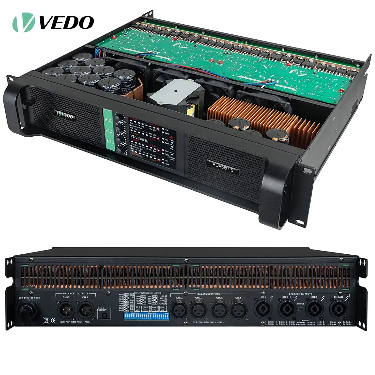 Amplificador Vedo FP10000Q de 4 Canais 1350W , 10.000W para Shows e Djs,Amplificador de estágio,amplificadores de rack