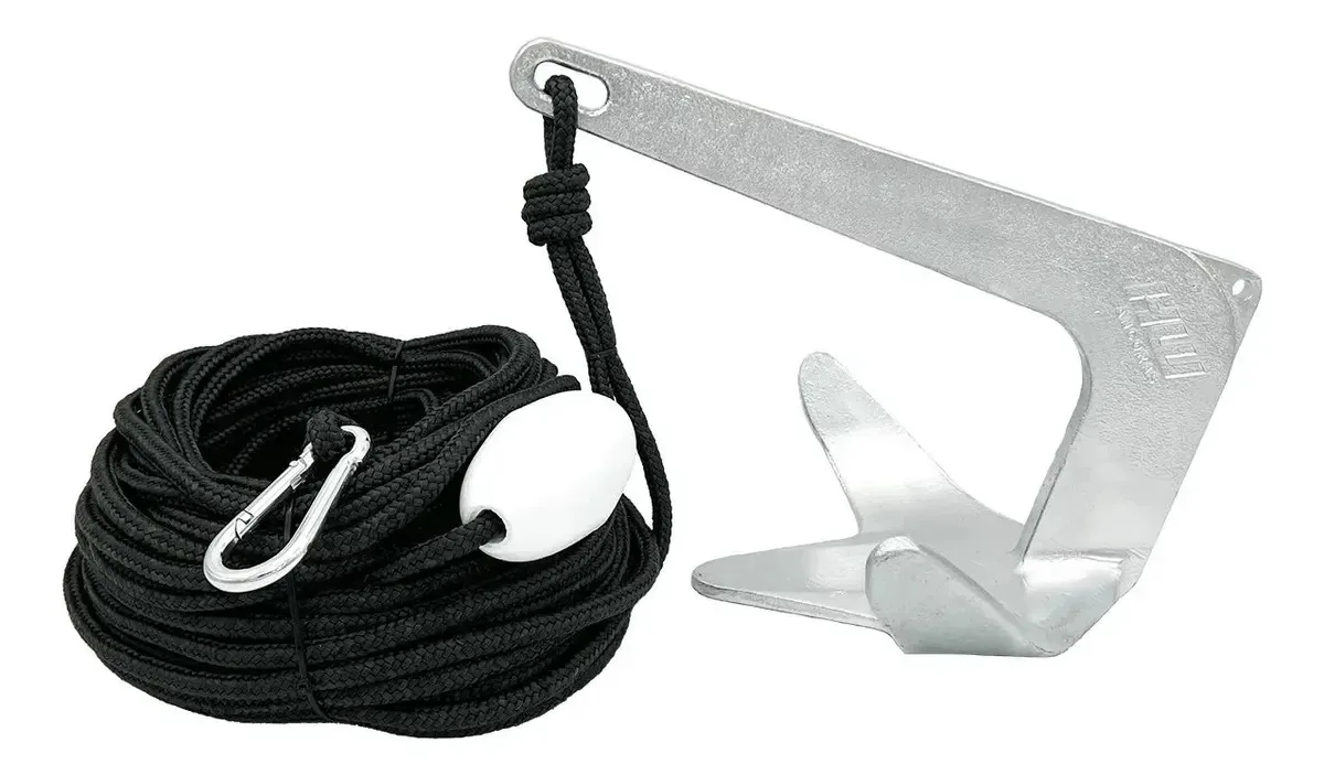 Kit Âncora 2kg (10 metros) Bruce HW para Jet-ski Caiaque Barco - Galvanizada