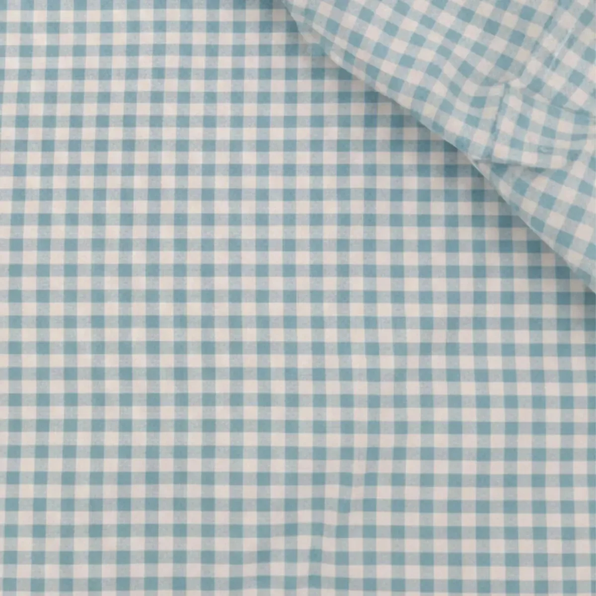 Tecido Tricoline Xadrez - 3,00m X 1,50m - 100% Poliéster 22 - Azul Claro Xadrez