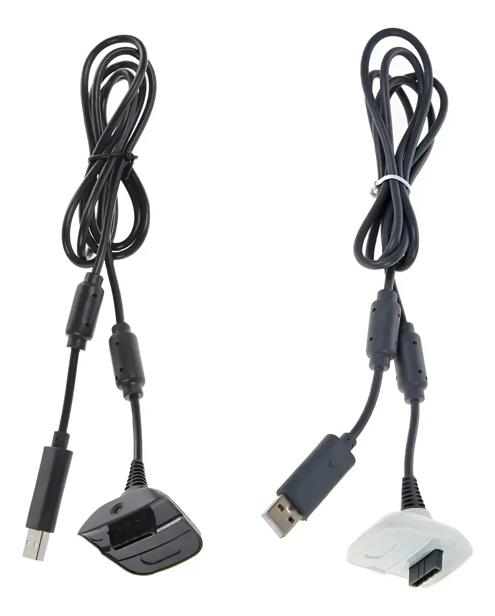 Cabo de extensão para carregamento do kit de controle e jogos Xbox 360 branco
