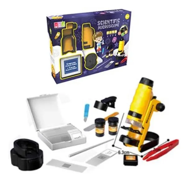 Microscópio científico - Crianças - Stem - Evergroup Yellow