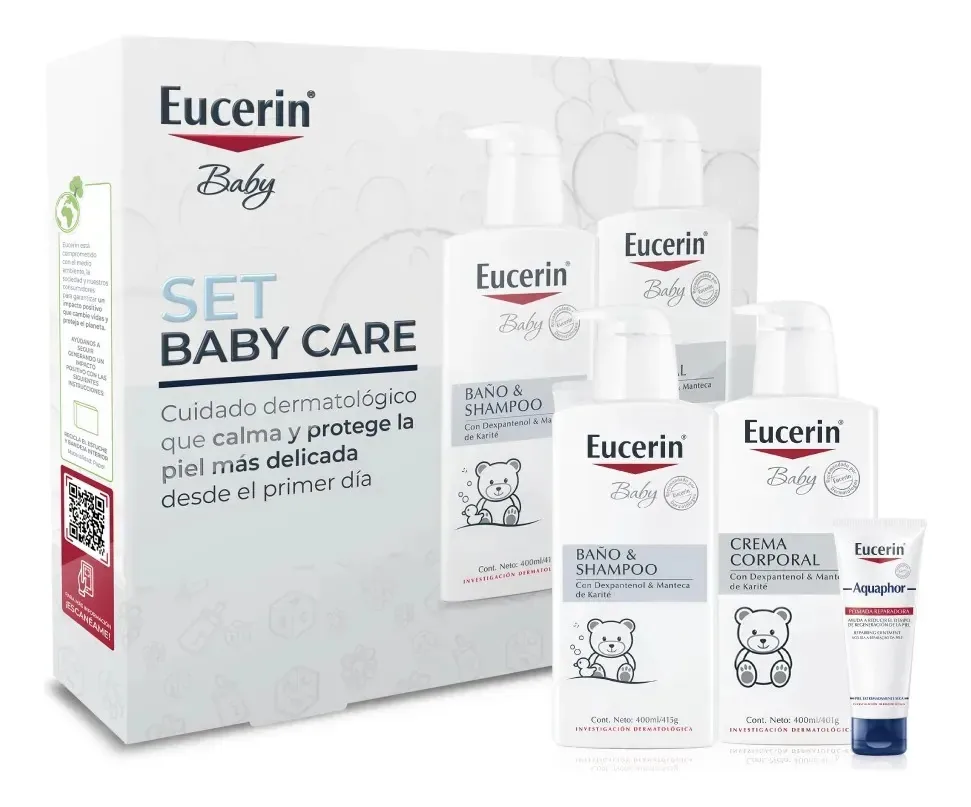 Conjunto X3 Rotina Bebé Cuidados para Bebé 855ml Eucerin