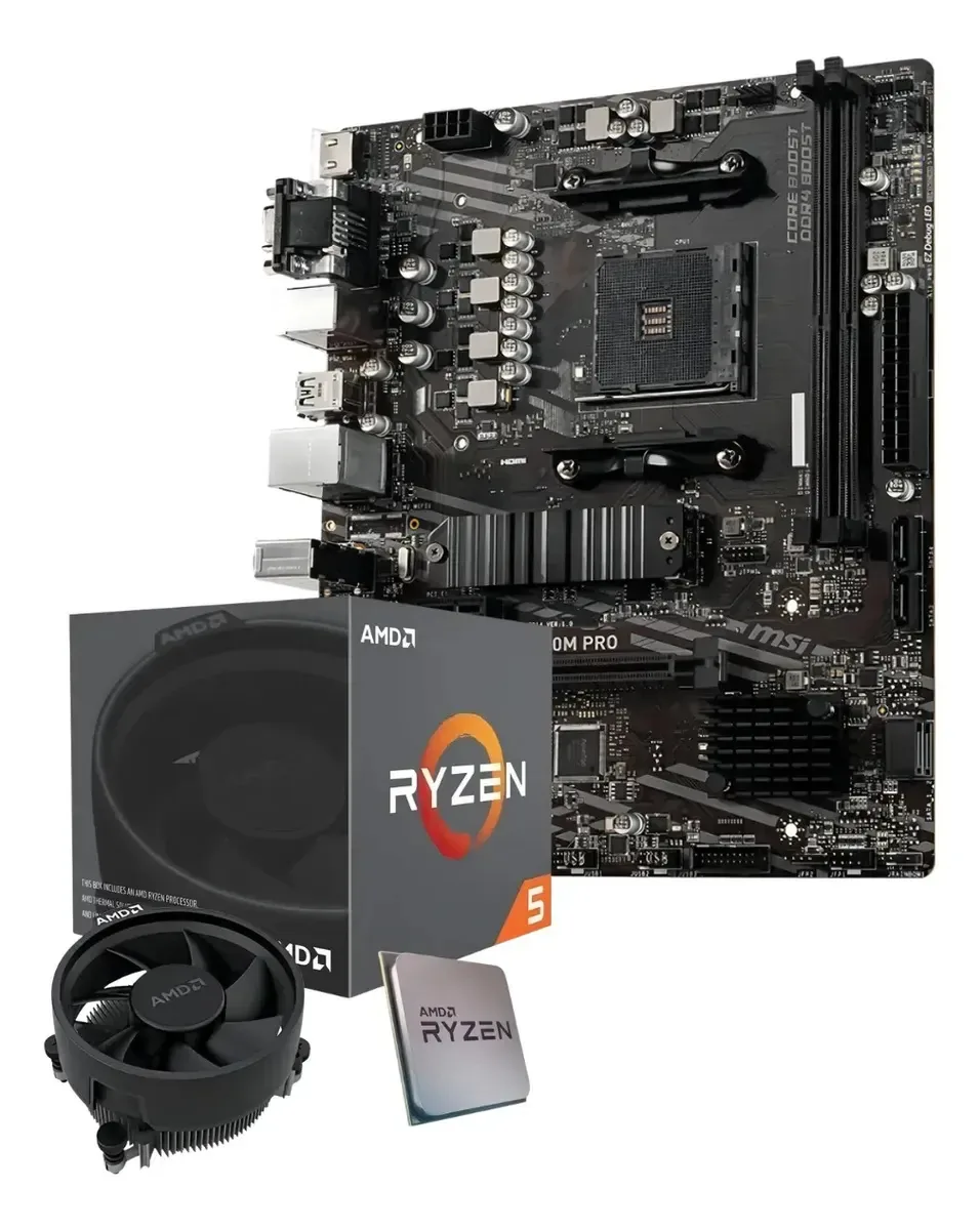 Combinação de atualização Amd Ryzen 5 5500 | Mother A520 Black