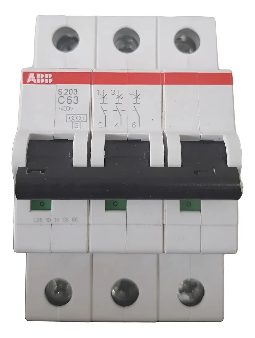 Disjuntor 3x63a S203-c63 Abb