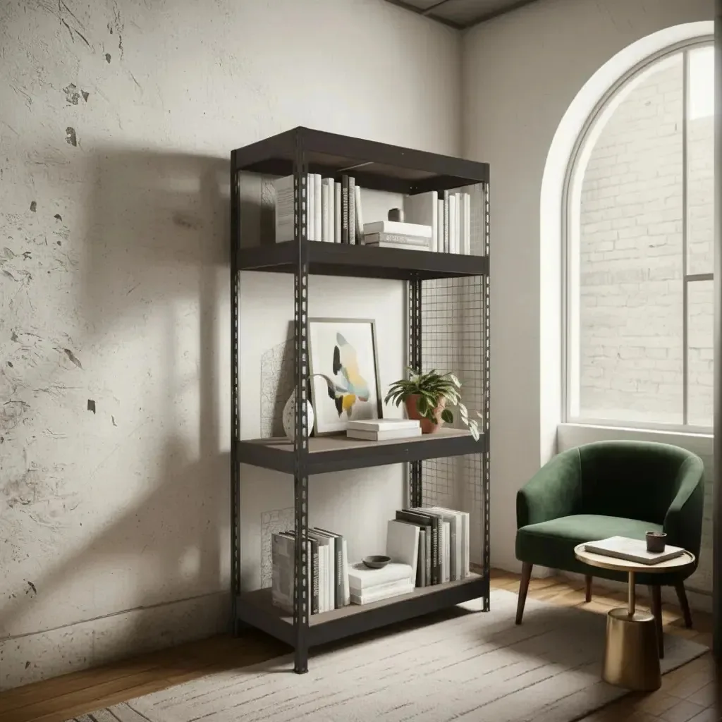 Estante De Aço E Madeira 4 Prateleiras 176x75x40cm Fixser Metal