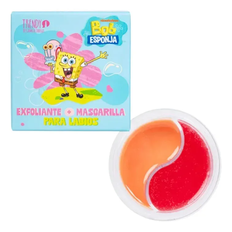 Dupla e máscara de lábios esfoliantes modernos de Bob Esponja