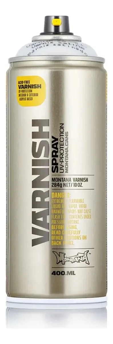 Verniz em spray acetinado Montana 400 ml de cetim transparente