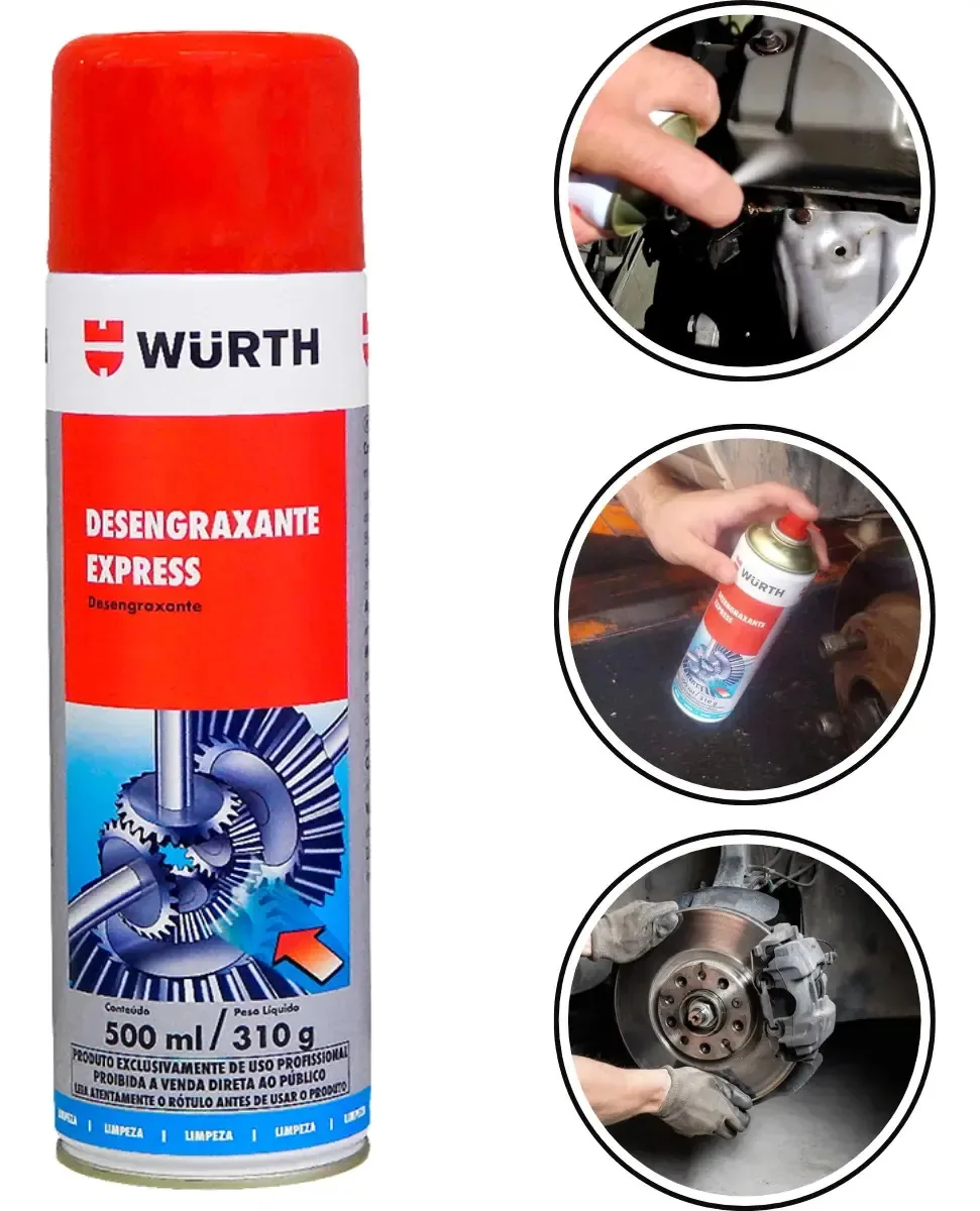 Desengraxante Express Spray Limpa Motor Óleo Rodas Wurth