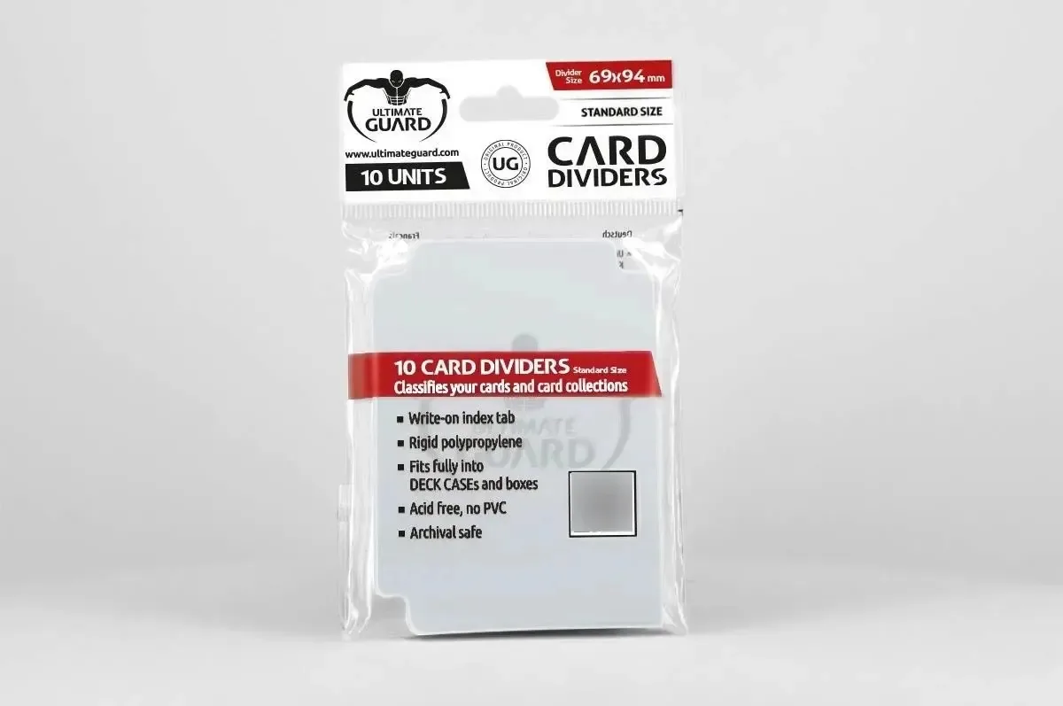 Divisores de cartões de tamanho transparente padrão Ultimate Guard (10)