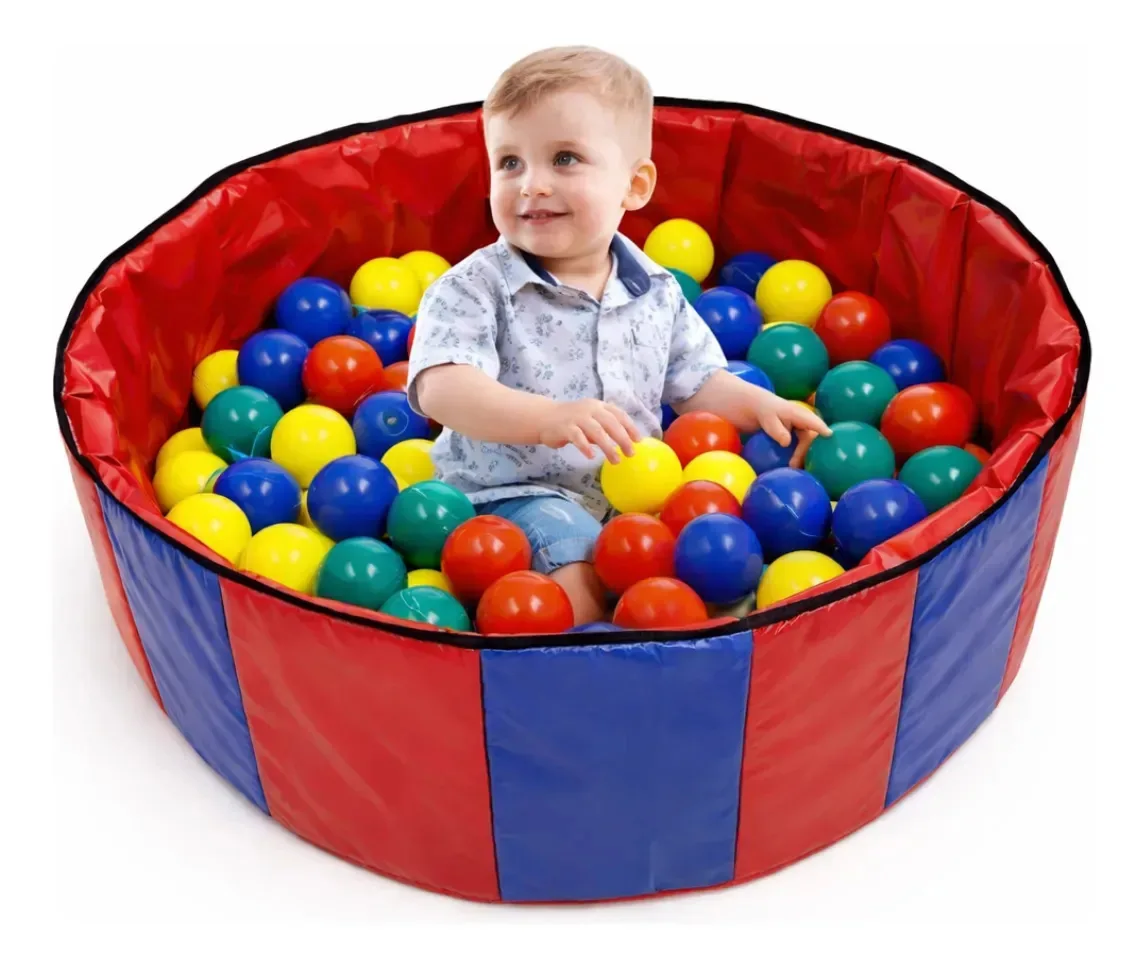 Piscina de Bolinhas Malo Toys Infantil com 200 Bolinhas - Vermelha e Azul