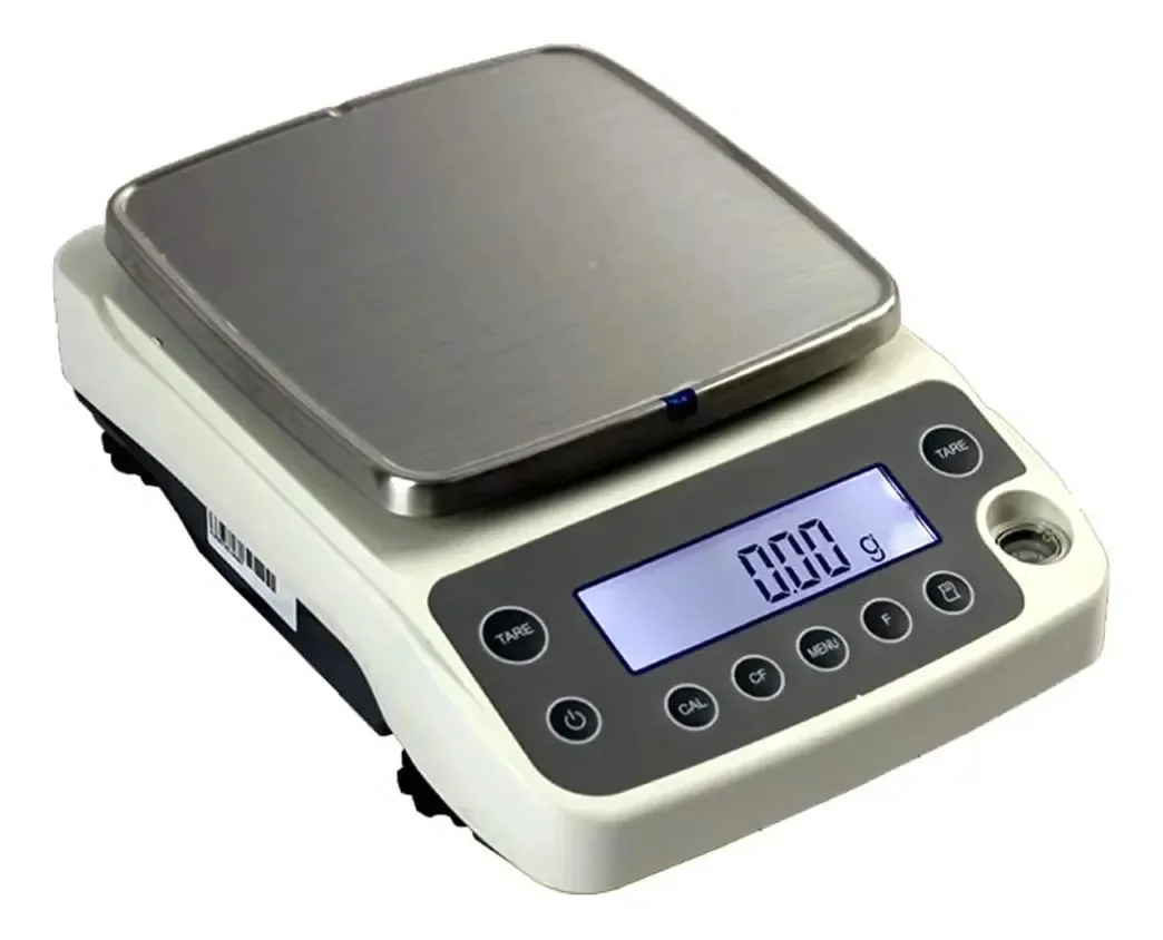 Balança eletrônica analítica de laboratório Cqing, balança digital de precisão de 0,01 g, balança de joias de farmácia de laboratório, interface Rs232