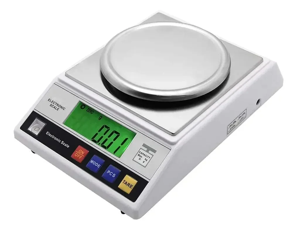 Balança Analítica Cqing 2000g x 0,01g de Precisão para Laboratório, com Visor LCD e Conversão de 13 Unidades.