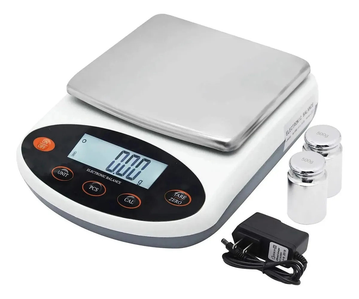 Balança Eletrônica Analítica de Precisão Cqing para Laboratório, com Resolução de 10 mg.