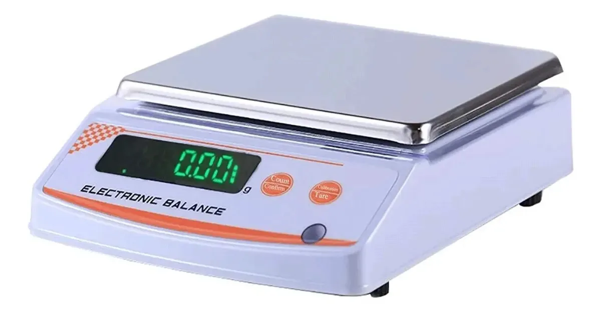Balança Digital Recarregável Cqing, Balança de Laboratório, Balança Analítica Eletrônica de Precisão de 0,1g com Função de Contagem