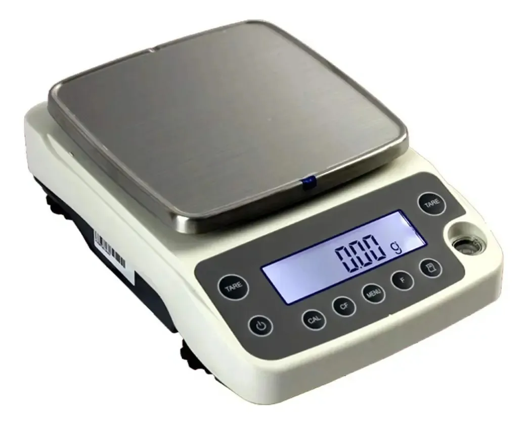 Balança eletrônica analítica de laboratório Cqing, balança digital de precisão de 0,01 g, balança de joias de farmácia de laboratório, interface Rs232
