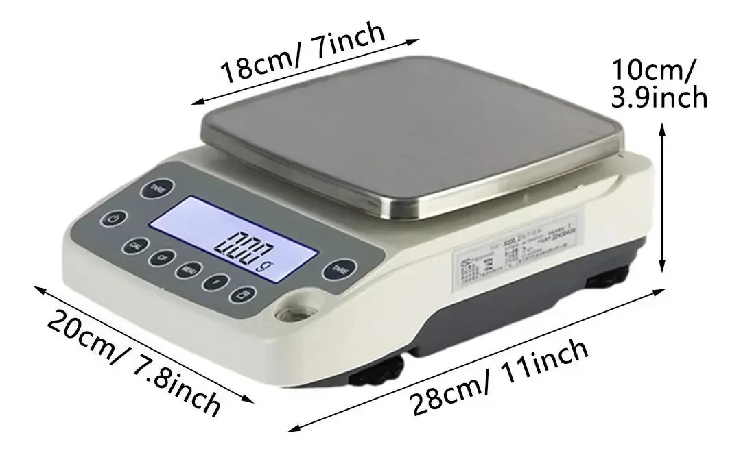 Balança eletrônica analítica de laboratório Cqing, balança digital de precisão de 0,01 g, balança de joias de farmácia de laboratório, interface Rs232