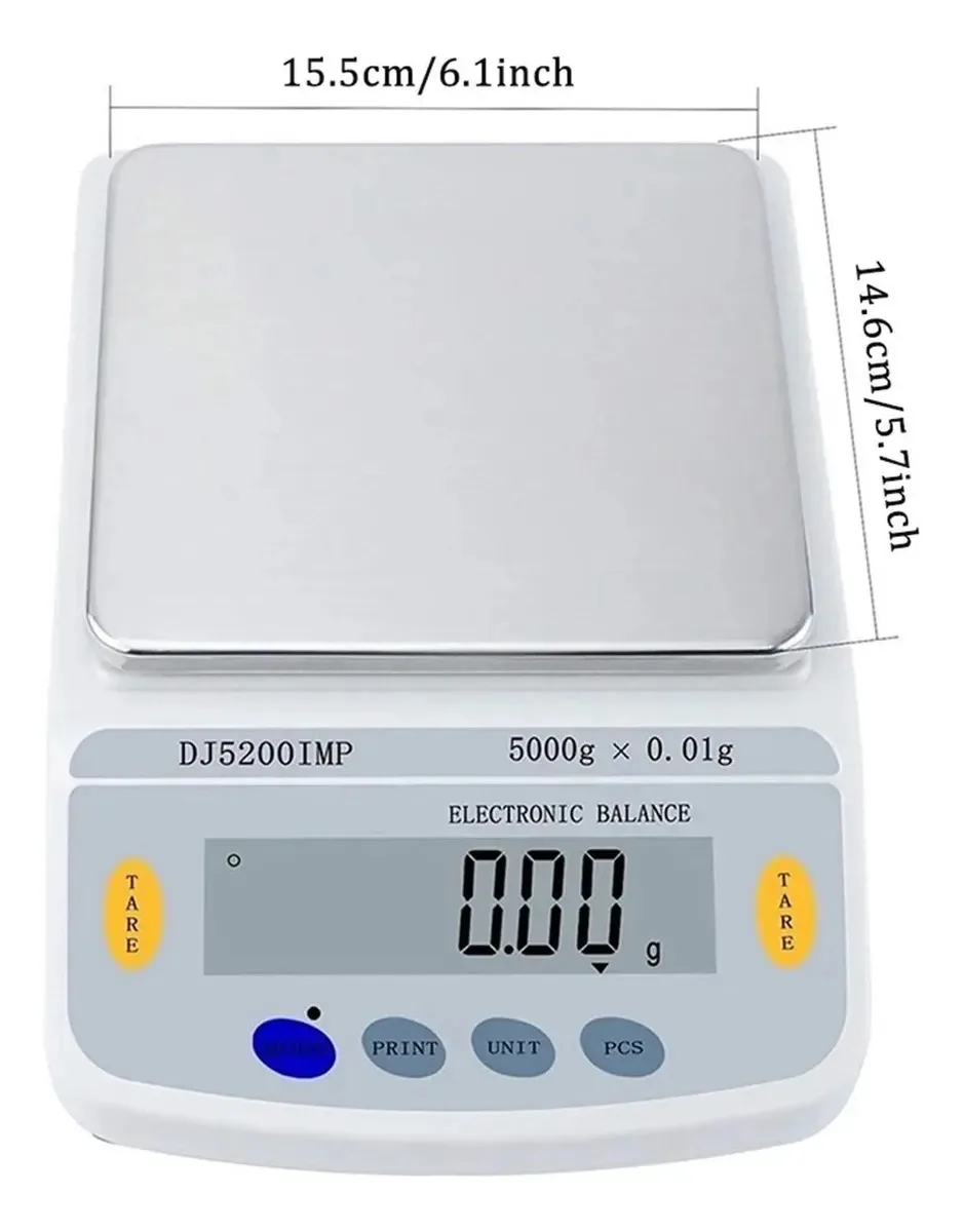 Balança analítica Cqing 0,01 g, balança de laboratório de alta precisão, balança de grama de precisão de cozinha, contagem de pesagem, interface Rs232
