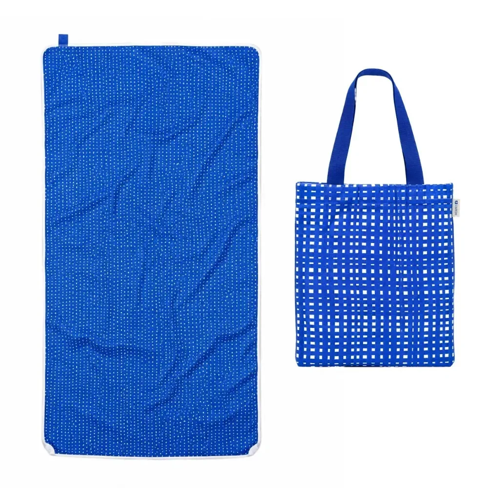 Bolsa de toalha de praia 70x147cm azul