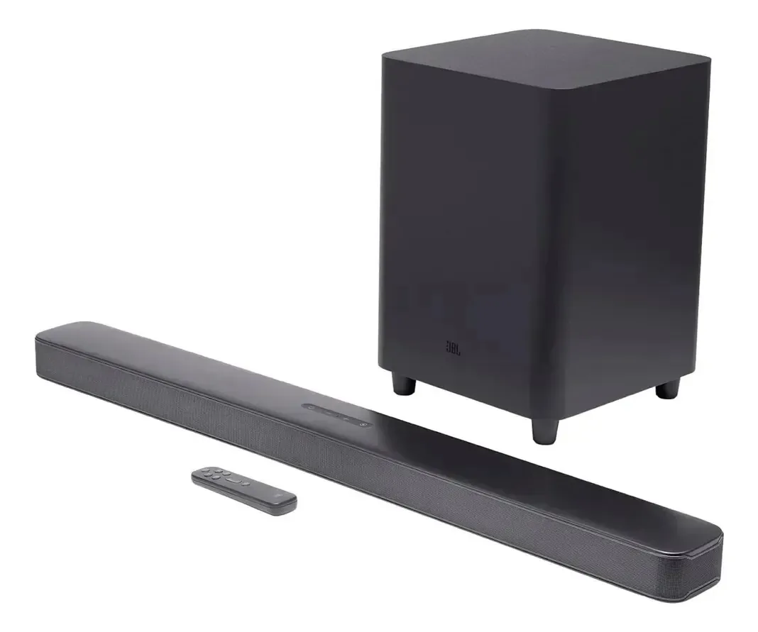Barra de som surround 5.1 com subwoofer sem fio preto