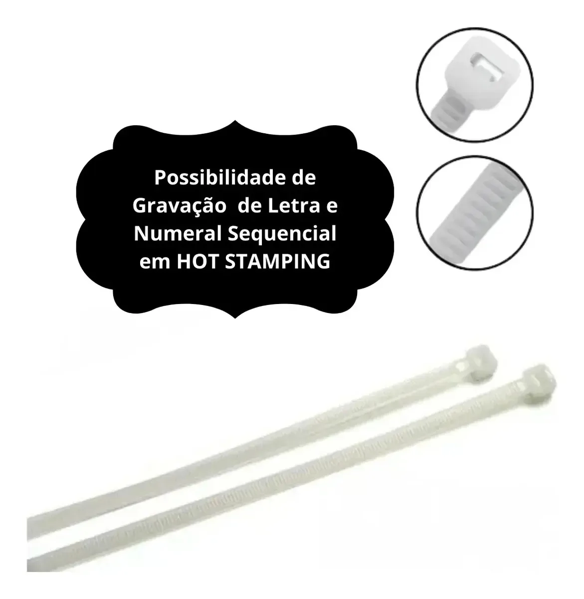 Abracadeira Enforca Gato De Nylon Com A Cor Branca 170unidade Por Embalagem
