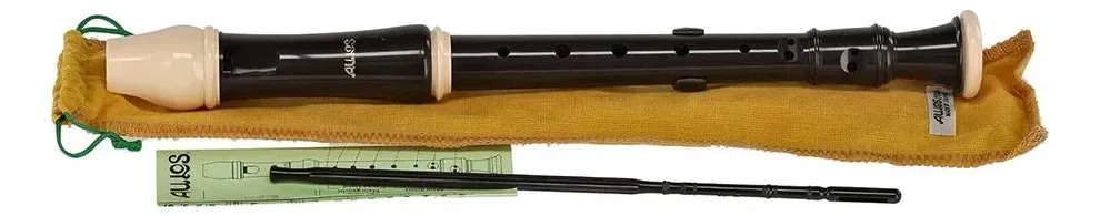 Flauta Soprano Germânica Aulos 204a Musicstore Black