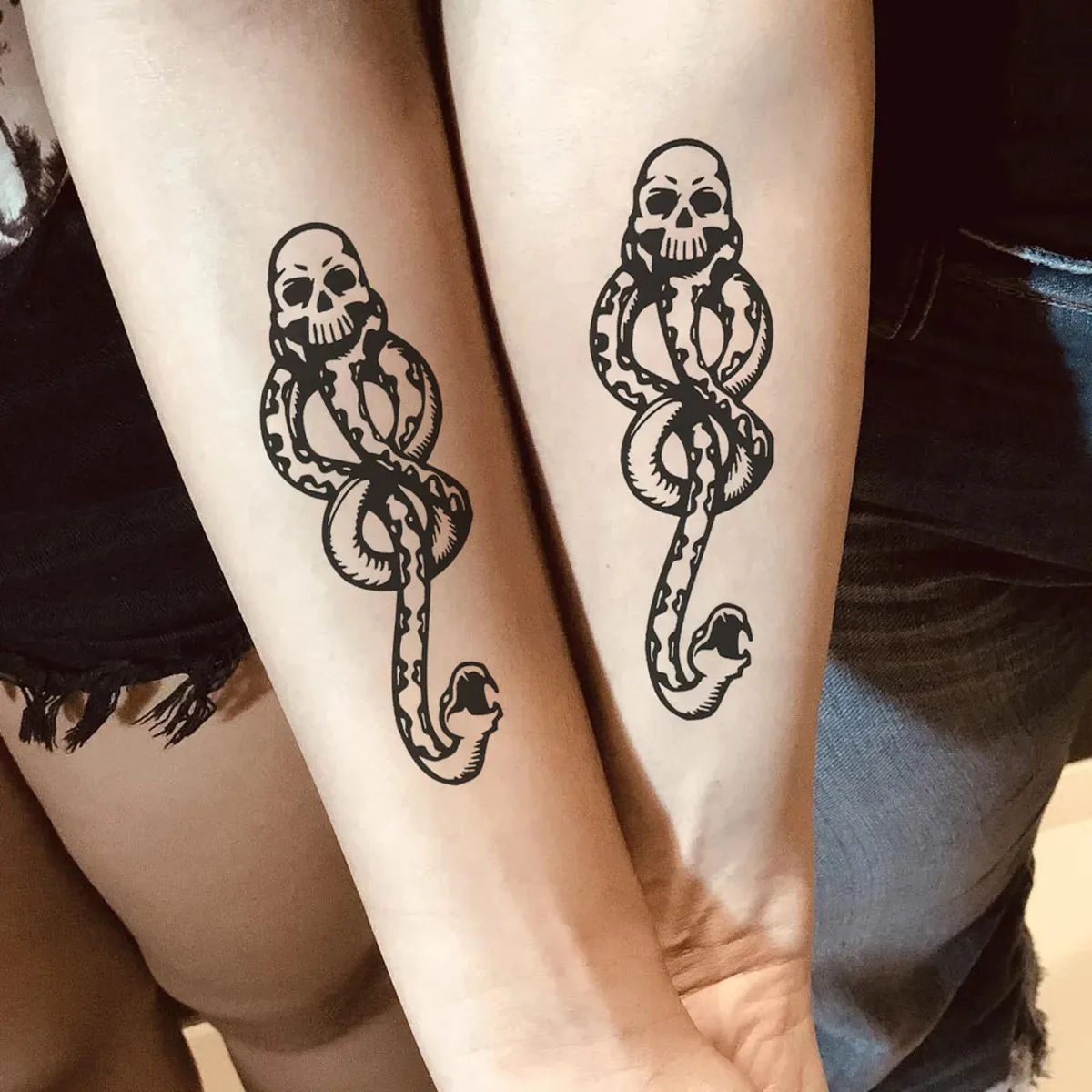 10 tatuagens temporárias de Comensais da Morte - Harry Potter- Black Voldemort Dark Lord
