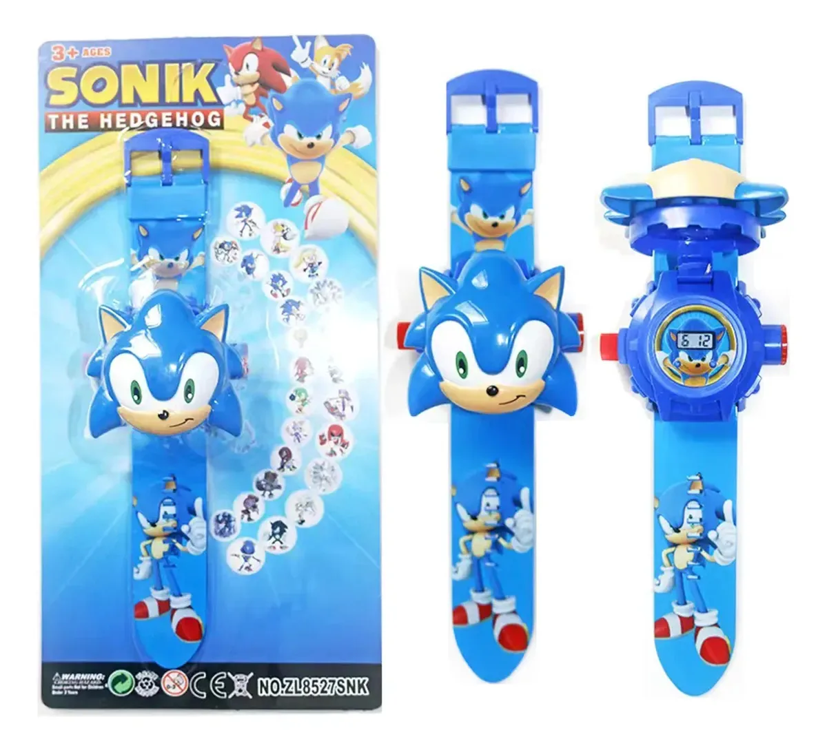 Relógio de brinquedo YDCY Imágenes de juguetes de Sonic do sonic - azul