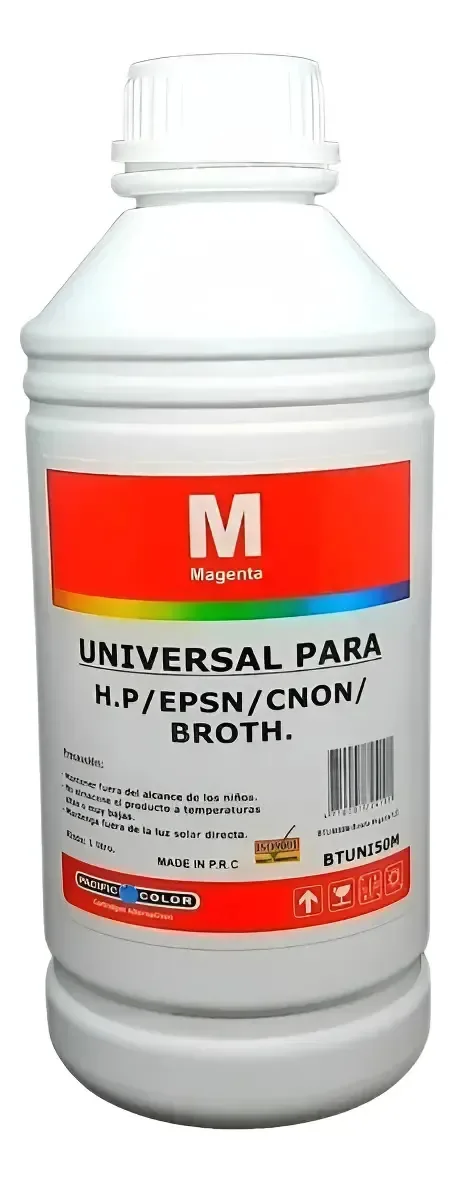 Tinta corante de litro para impressoras HP Canon Epson Brother Lexma Magenta