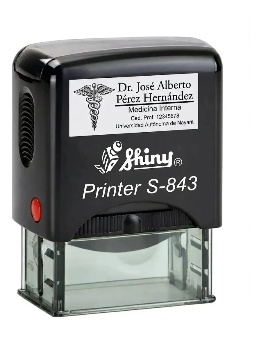 Selos médicos personalizados, tinta preta externa preta para médicos