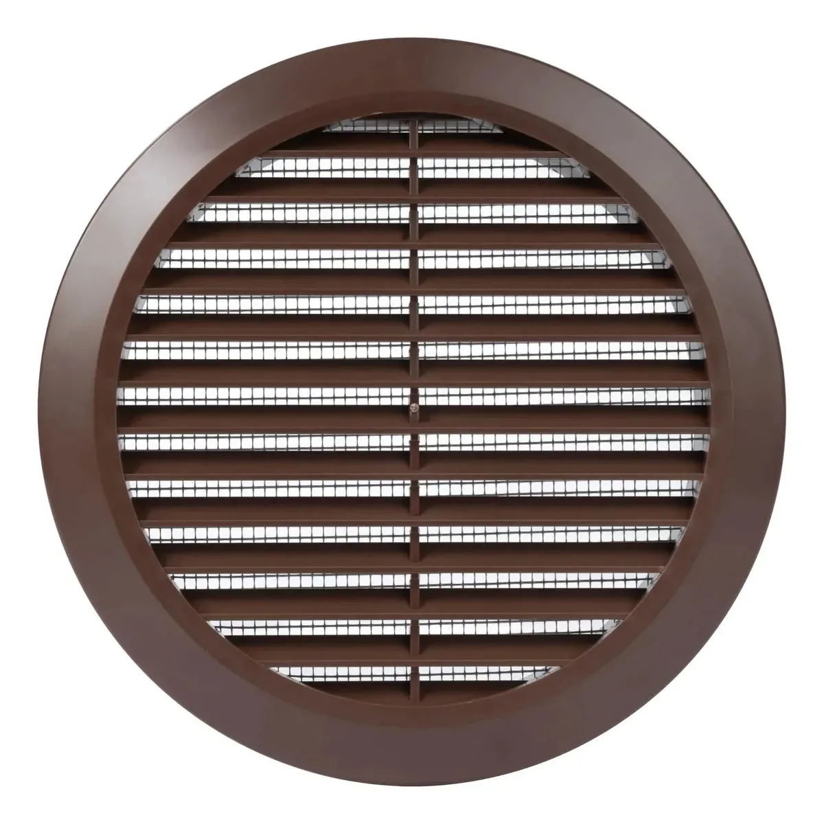 Grelha de ventilação Ecopro Vent Brown de 15 cm com malha, cor preta