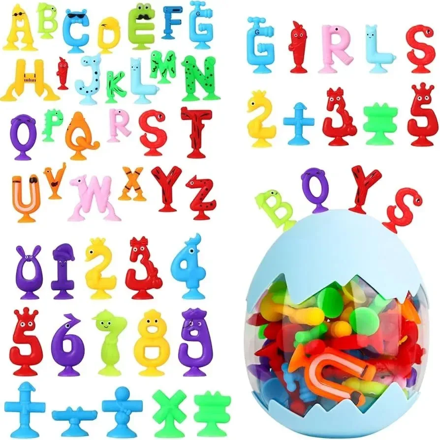 Brinquedos educacionais de construção com ventosa Letters 1 Brinquedos educacionais de construção