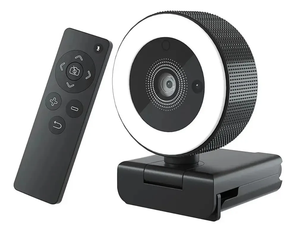 Controle remoto de webcam USB Kenntsh Hd Luz de recarga portátil Webcam de 400 mt Webcam de computador com foco automático 2k