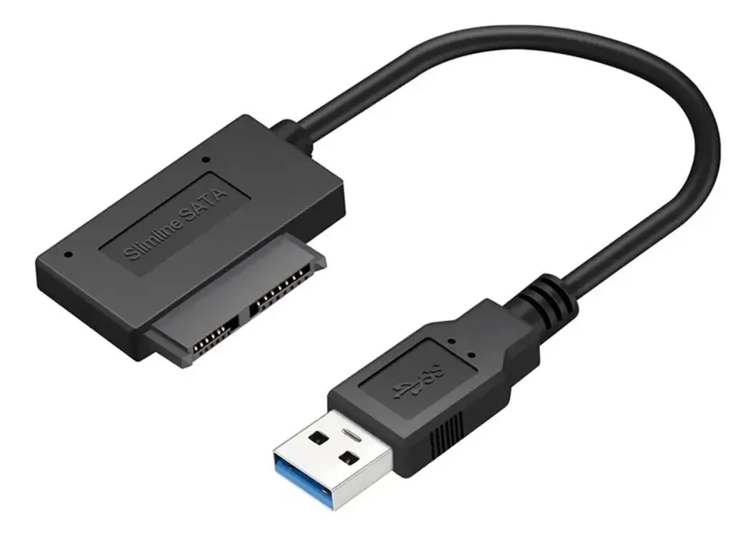 Rosrrtlm - Adaptador de cabo óptico para transferência rápida de dados em laptops, compatível com unidades ópticas de CD/DVD ROM slim.